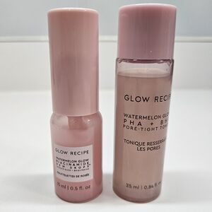 Glow Recipe Watermelon Travel Set - Glow Drops & PHA + BHA Pore Tight Toner